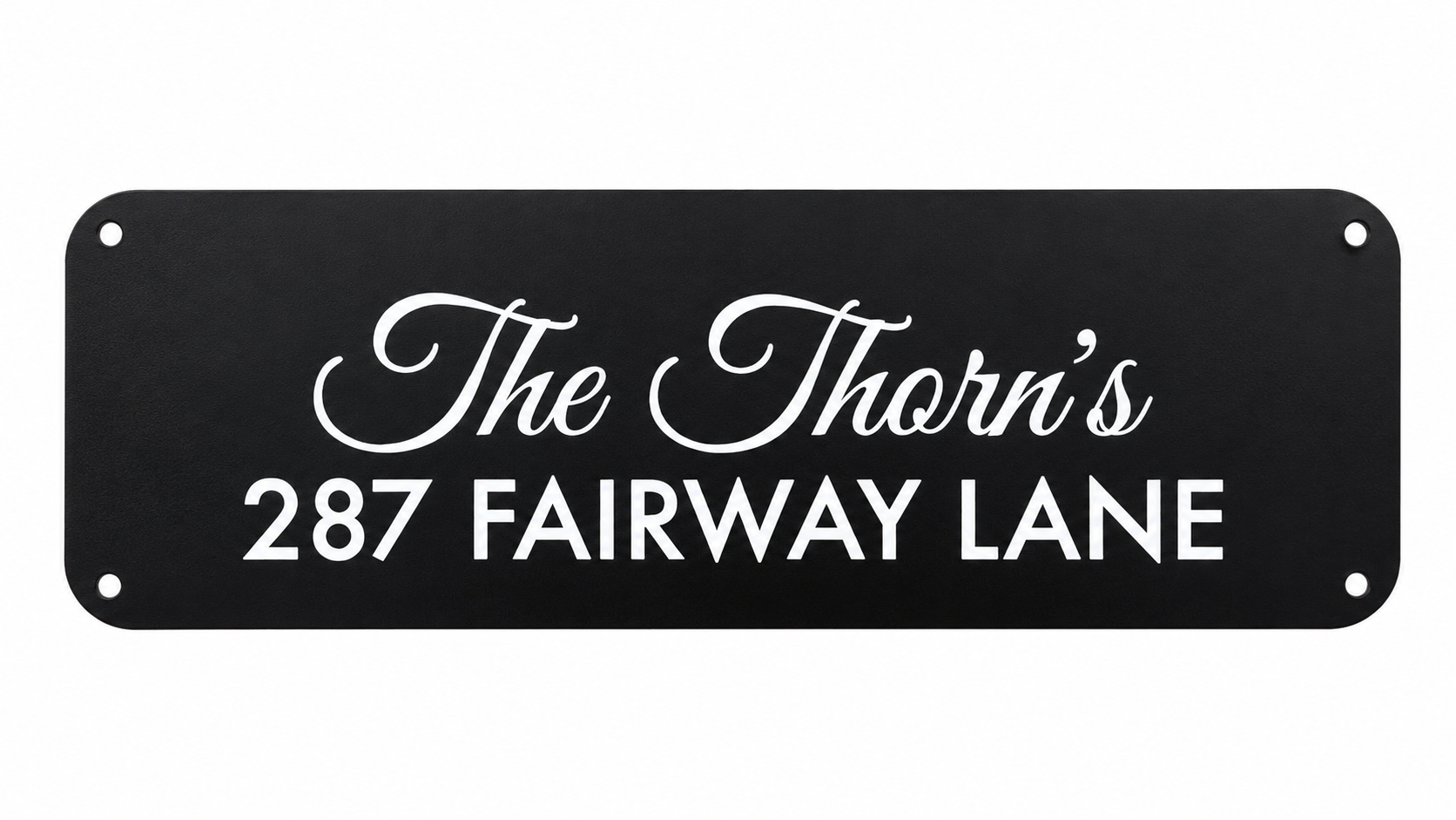Personalized Engraved Aluminum Address & Name Sign