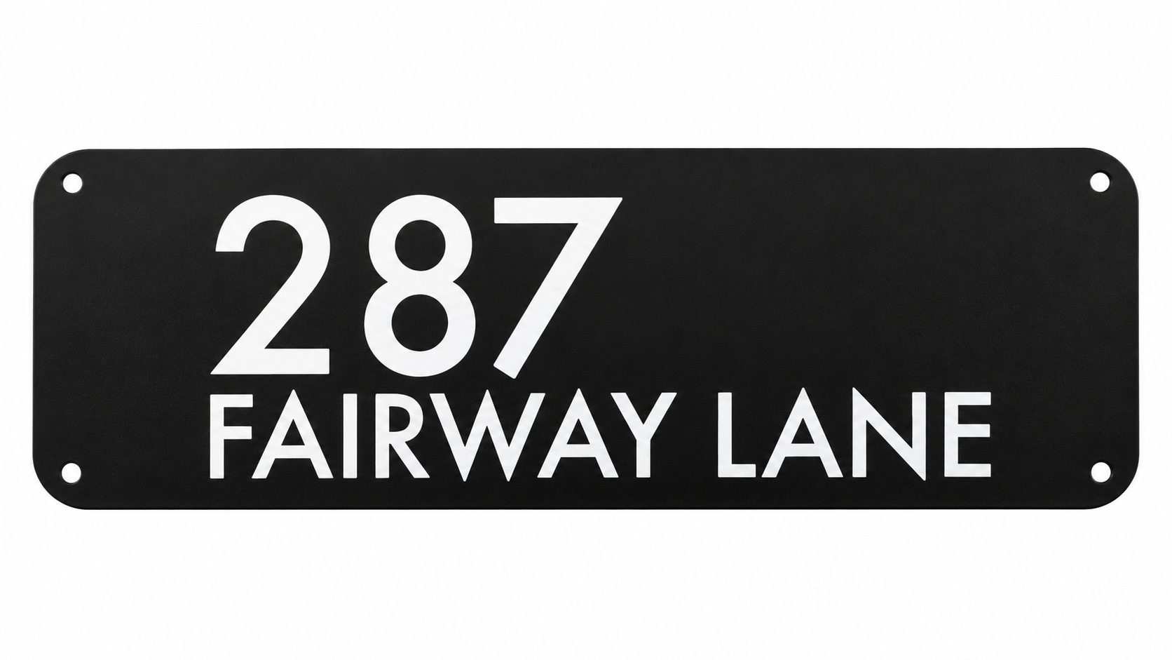 Personalized Engraved Aluminum Address & Name Sign