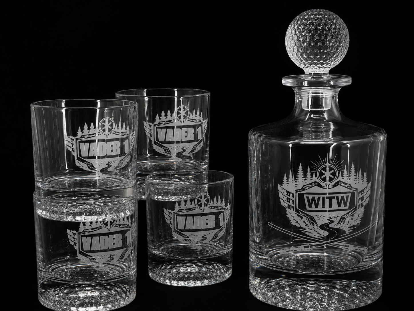 Golf Decanter & Whiskey Glass Gift Set