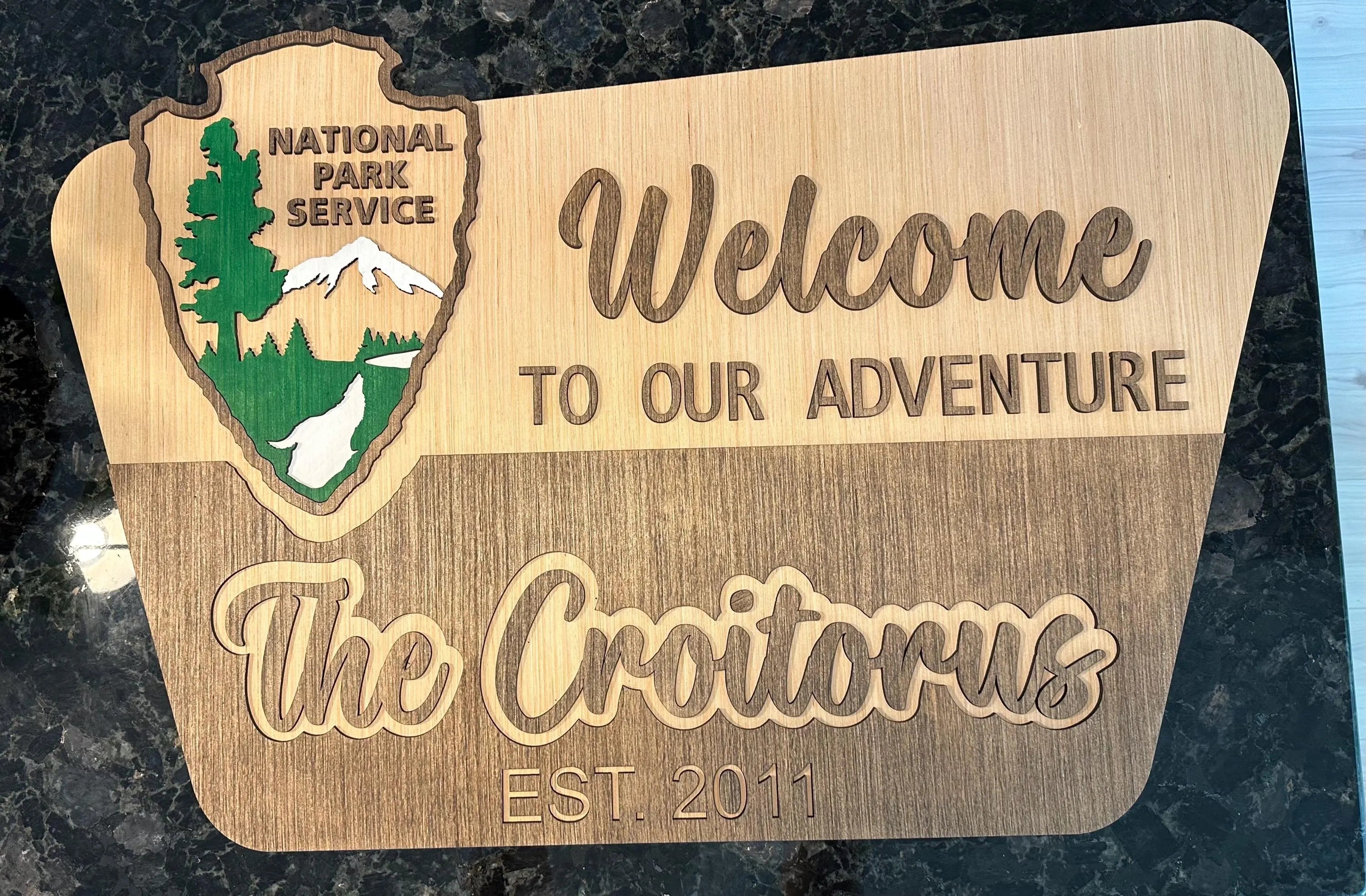 Personalized National Park Family Sign