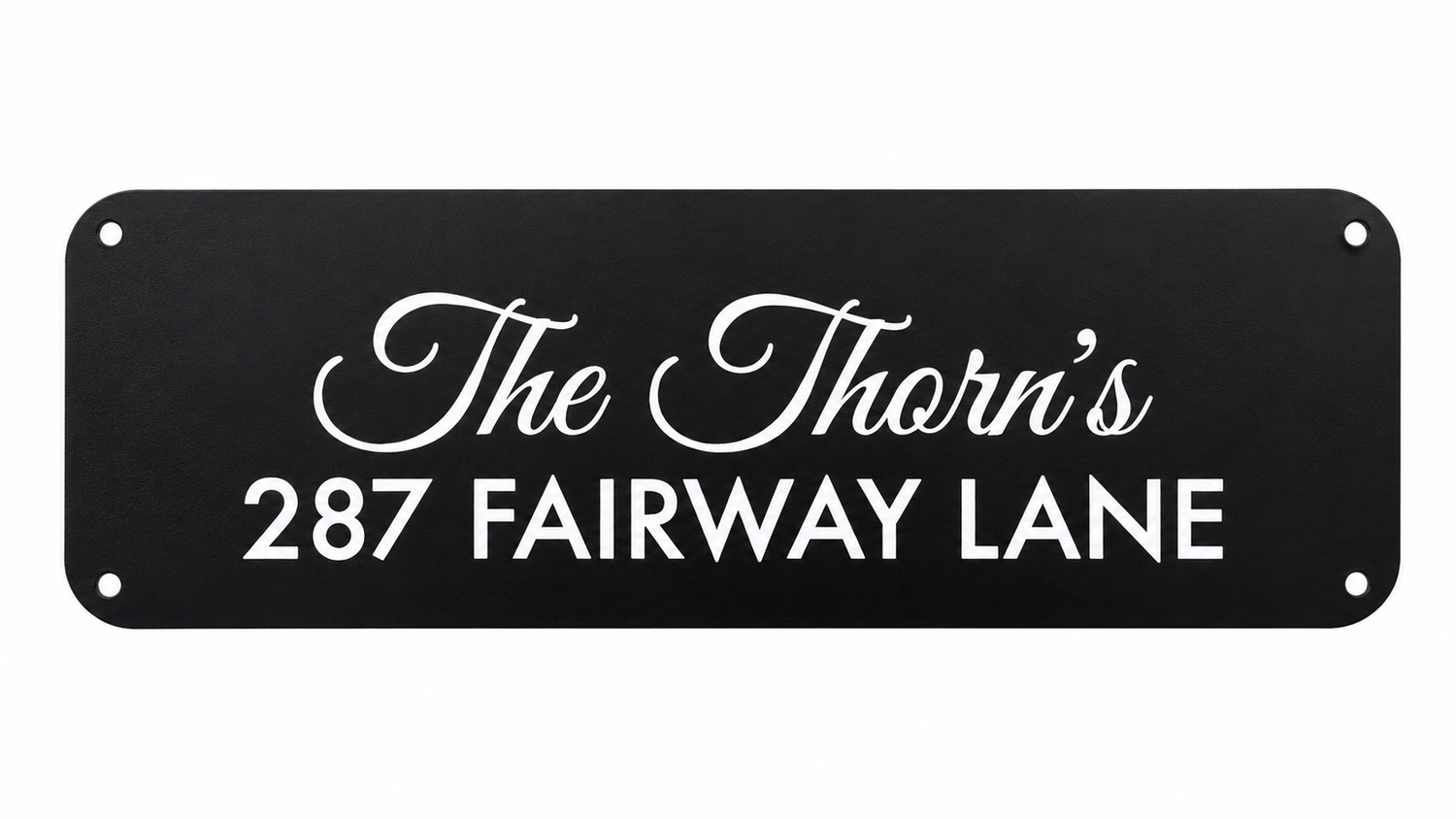 Personalized Engraved Aluminum Address &amp; Name Sign