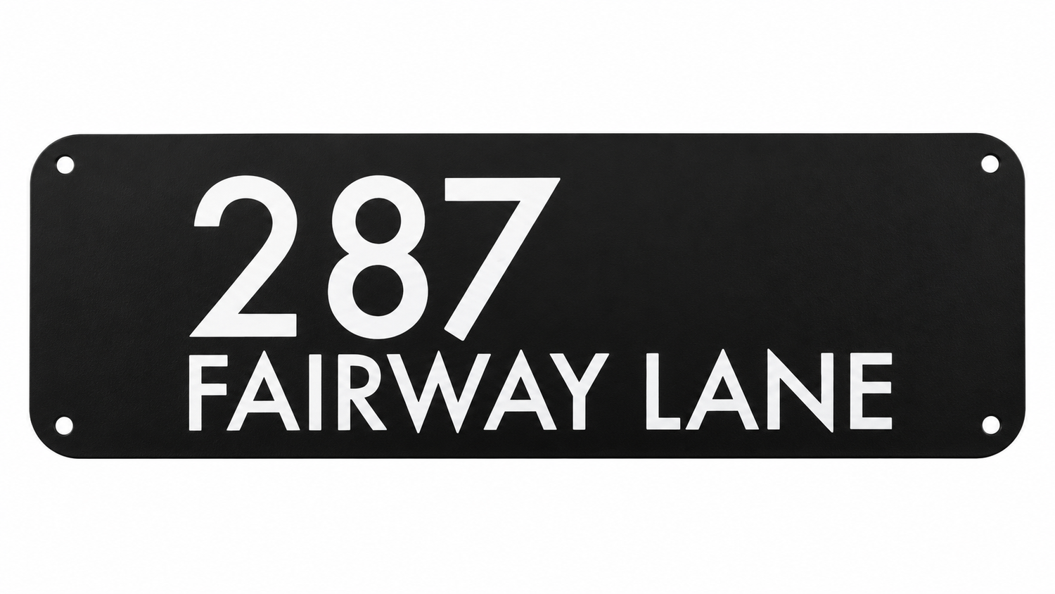 Personalized Engraved Aluminum Address &amp; Name Sign