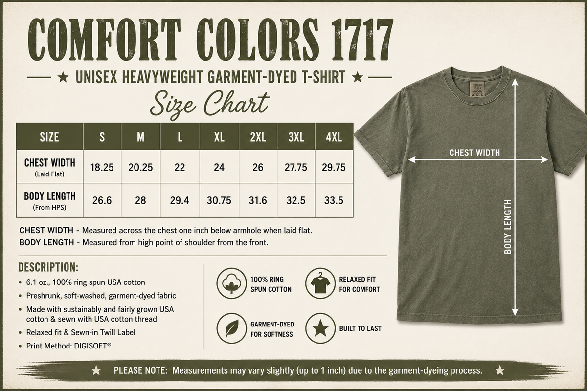 325th Comfort Colors T-Shirt Black Logo