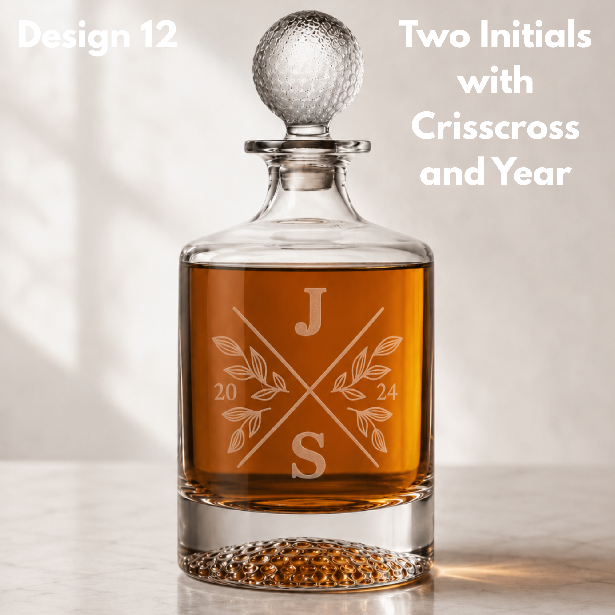 Golf Decanter &amp; Whiskey Glass Gift Sets