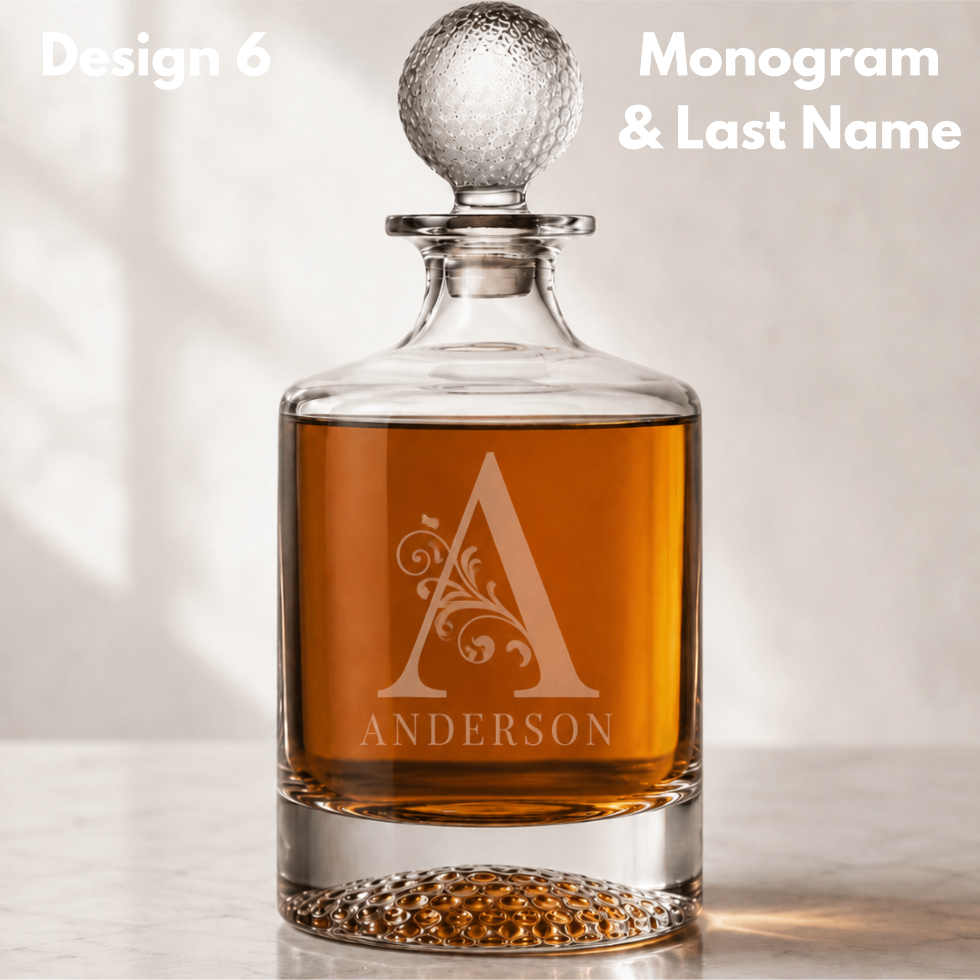 Golf Decanter &amp; Whiskey Glass Gift Sets