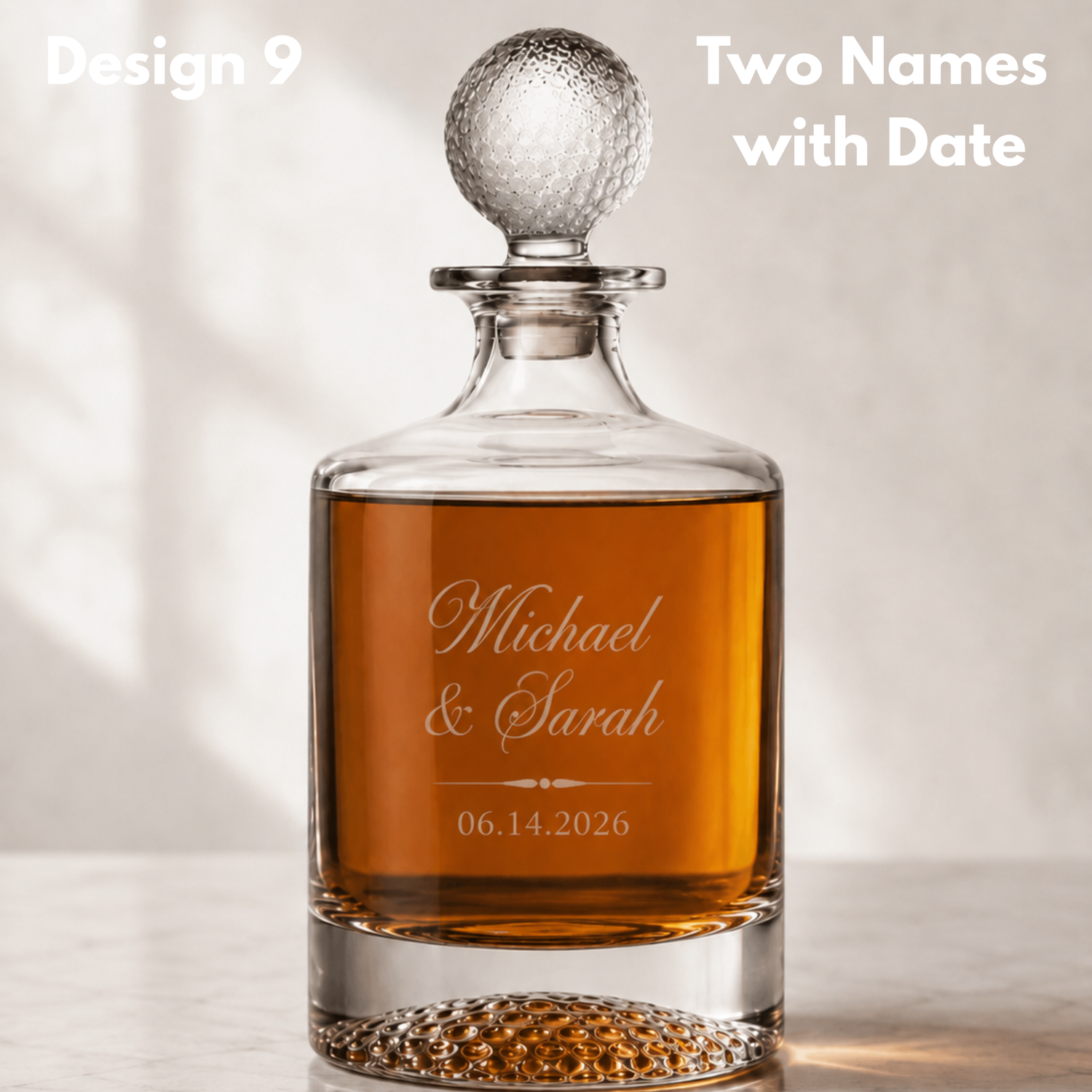 Golf Decanter &amp; Whiskey Glass Gift Sets