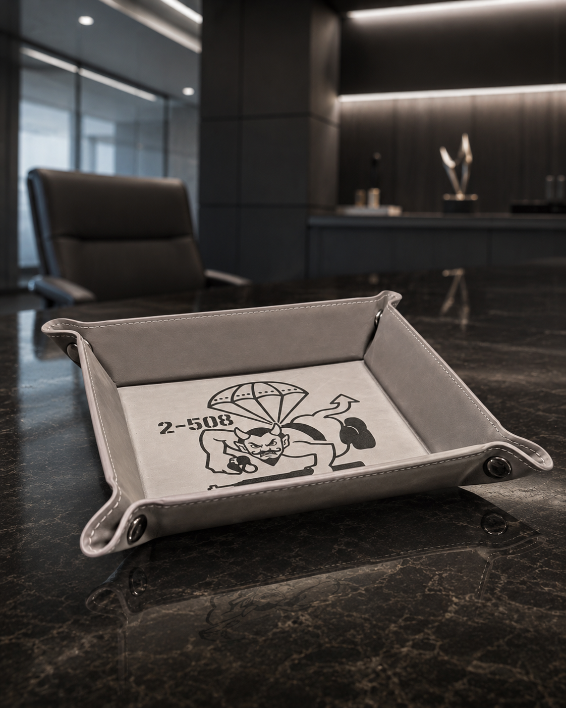 Personalized Leatherette Valet Tray