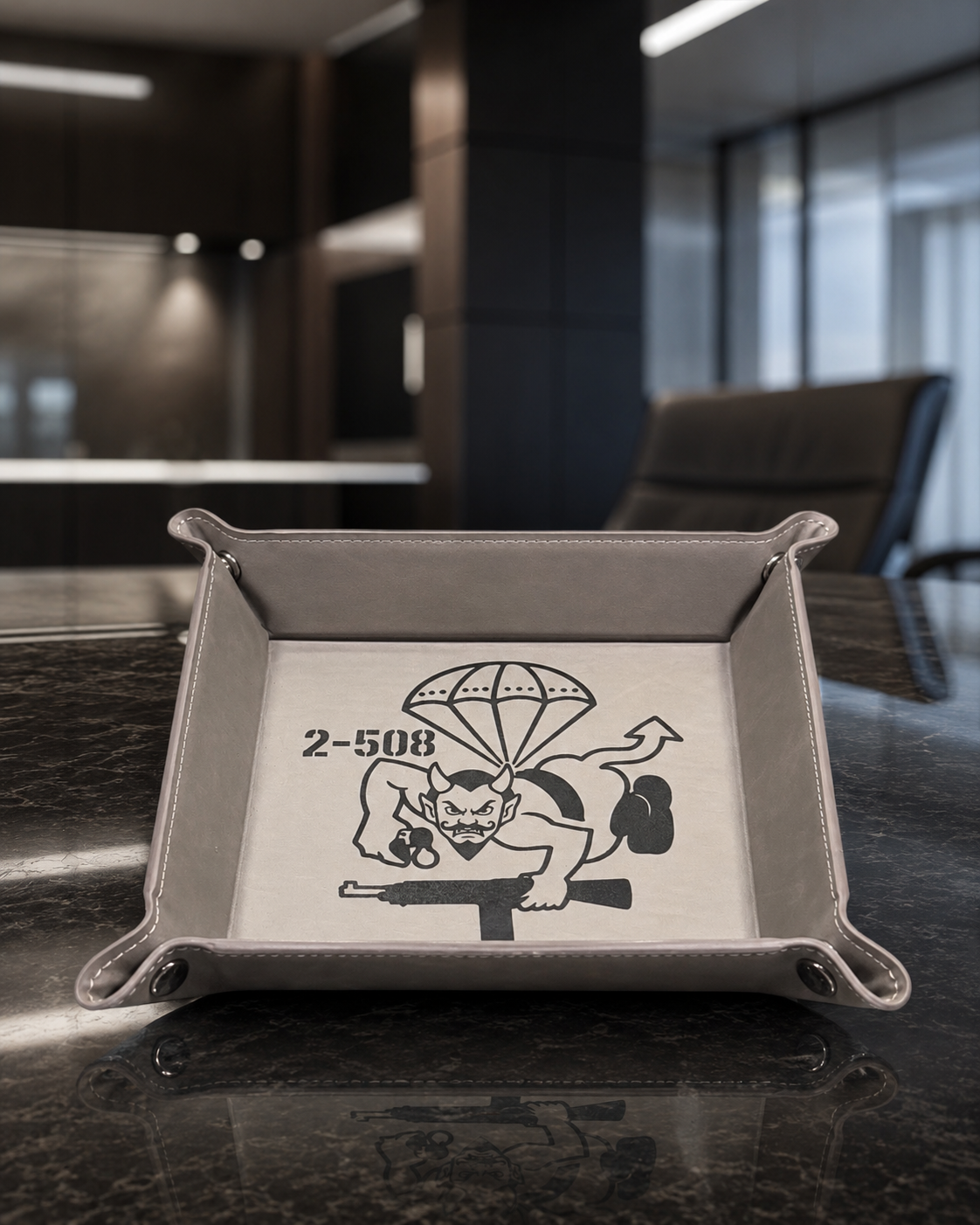 Personalized Leatherette Valet Tray