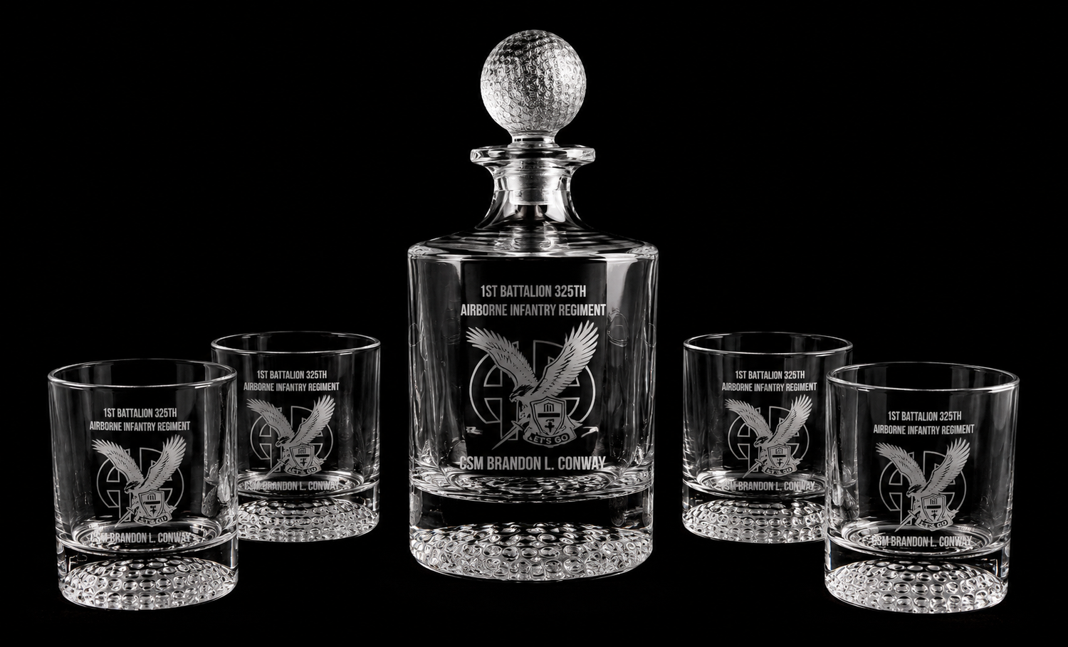 Golf Decanter &amp; Whiskey Glass Gift Set