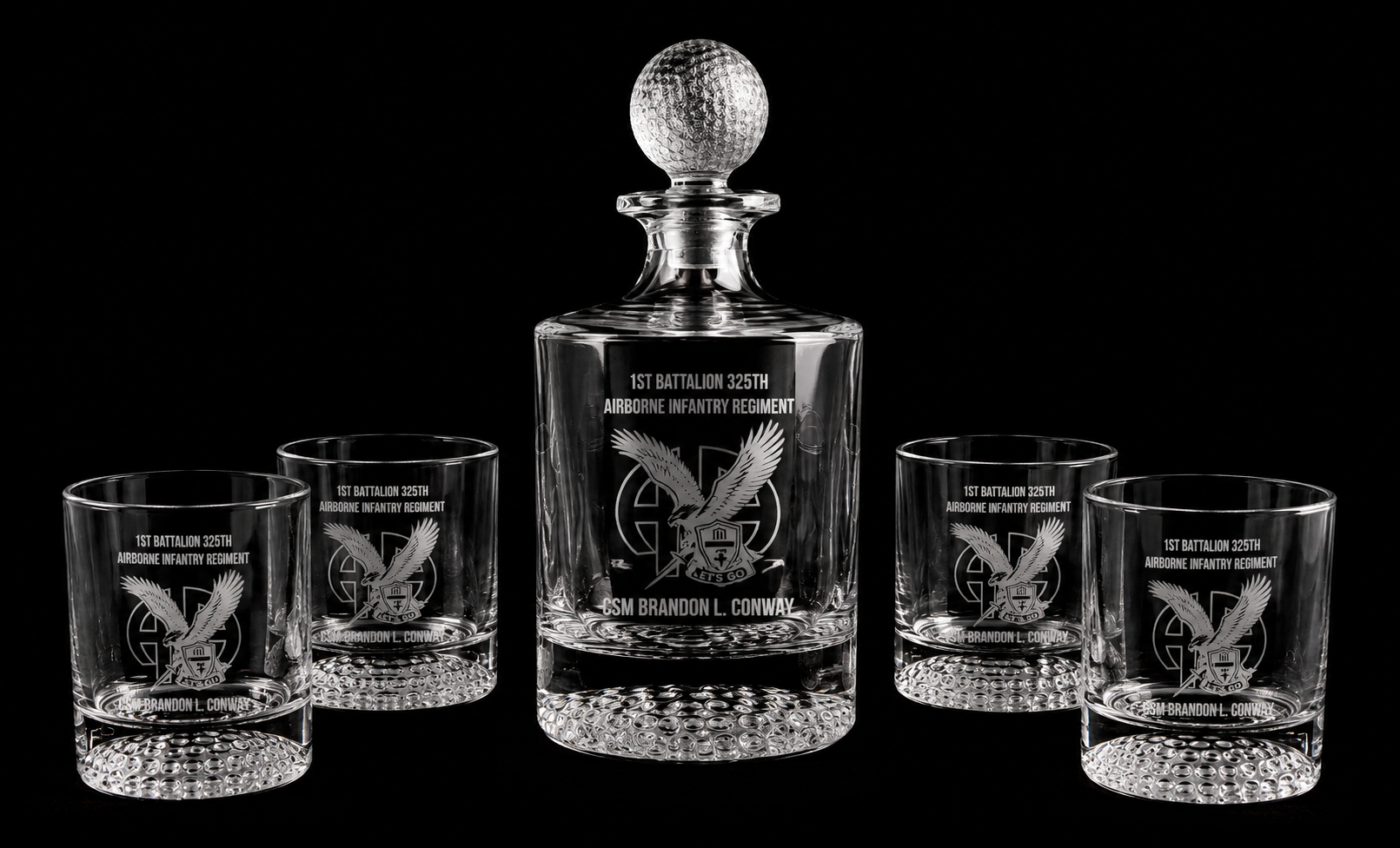 Golf Decanter &amp; Whiskey Glass Gift Set