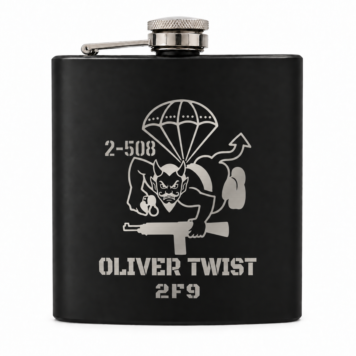 Personalized 2Fury Engraved Flask