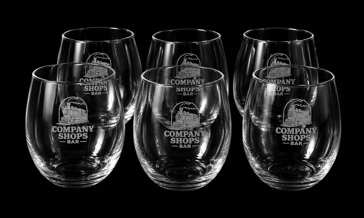 Custom branded wine glasses for business gifts and events