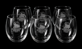 Custom branded wine glasses for business gifts and events