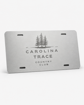 12" x 6" aluminum license plate with laser engraved image showing unit pride, CSM gift, personalized logo.