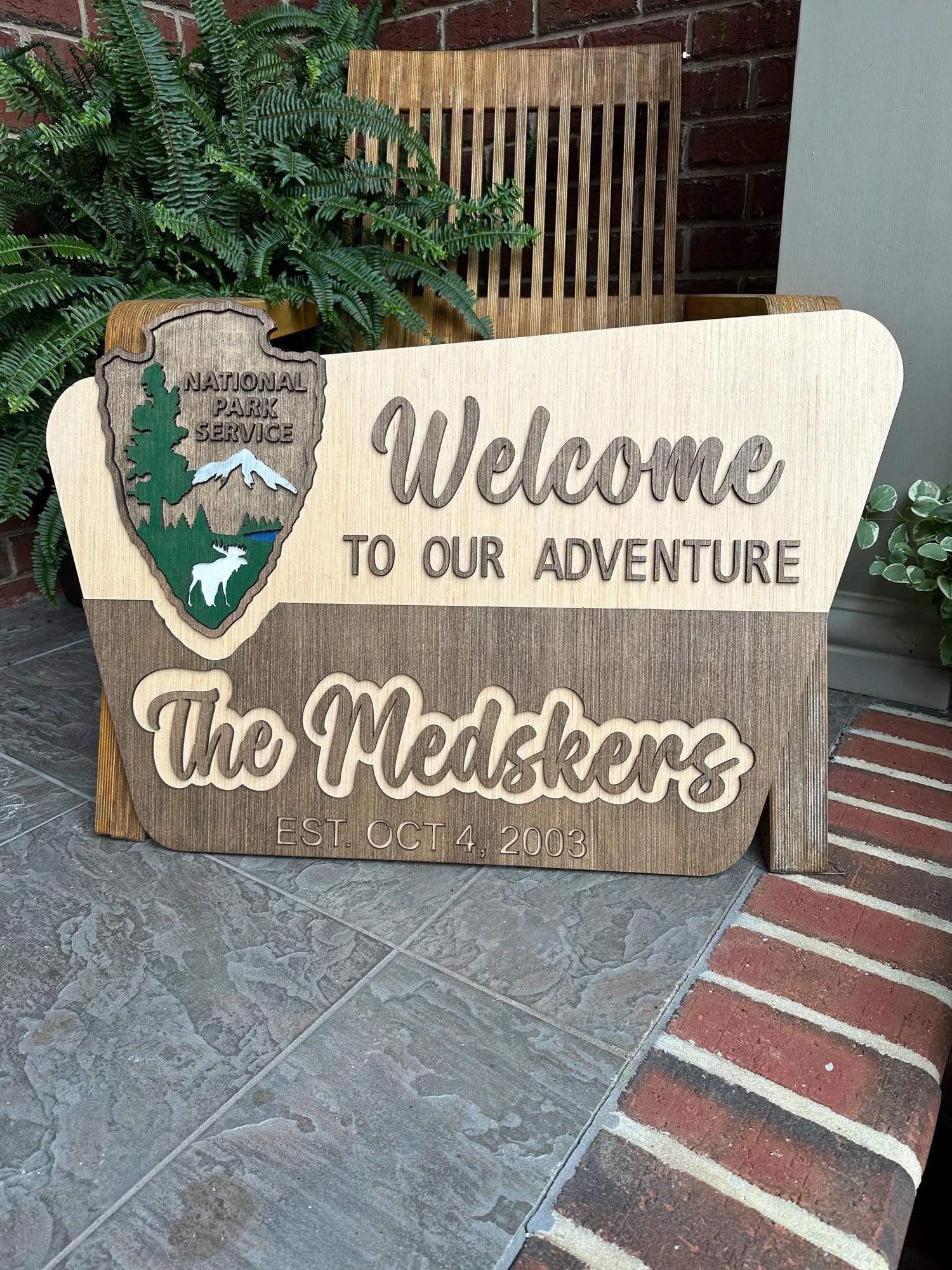 Personalized National Park Family Sign
