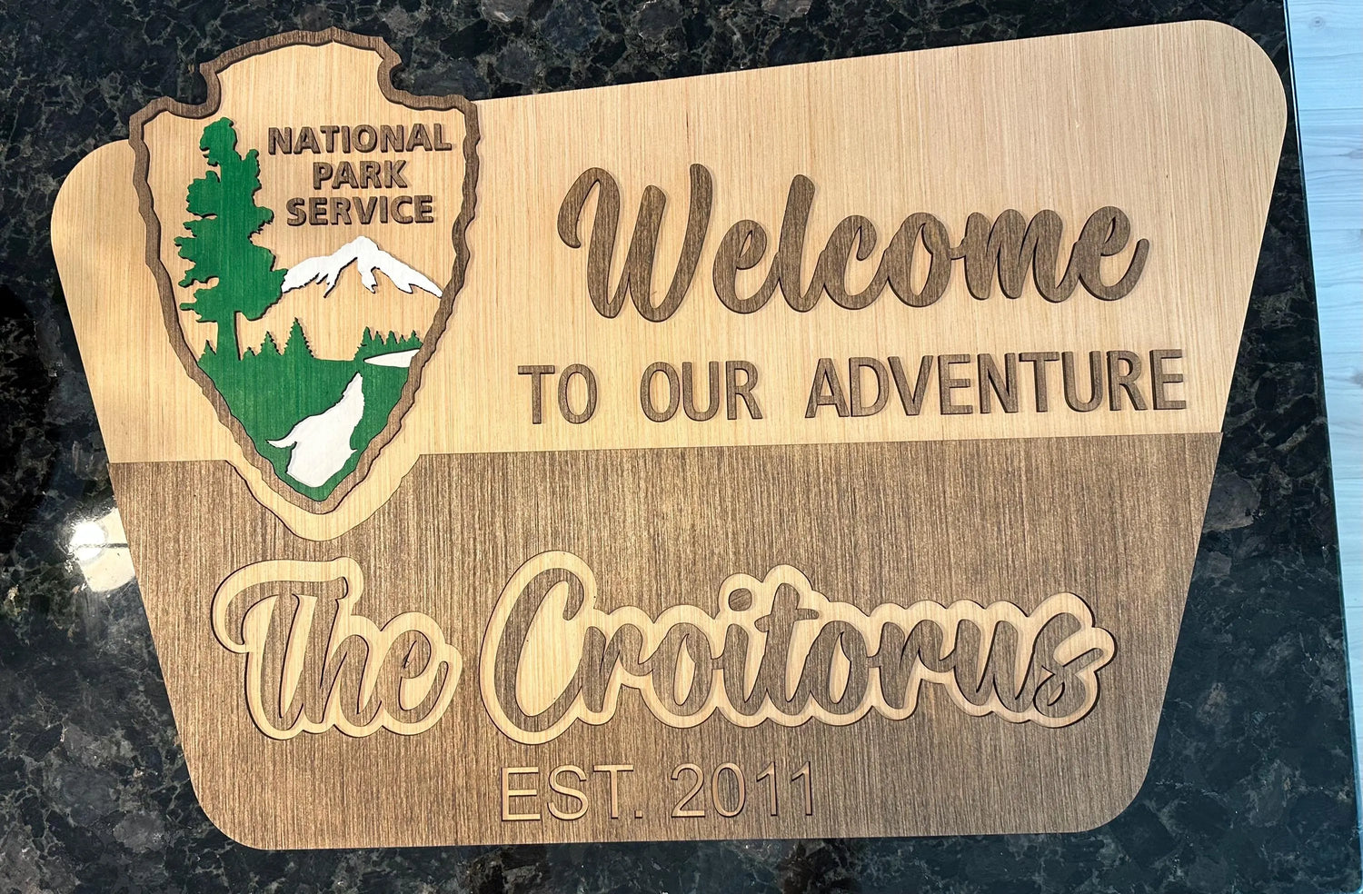 Personalized National Park Family Sign