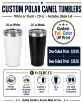 Custom full-color UV printed Polar Camel tumbler