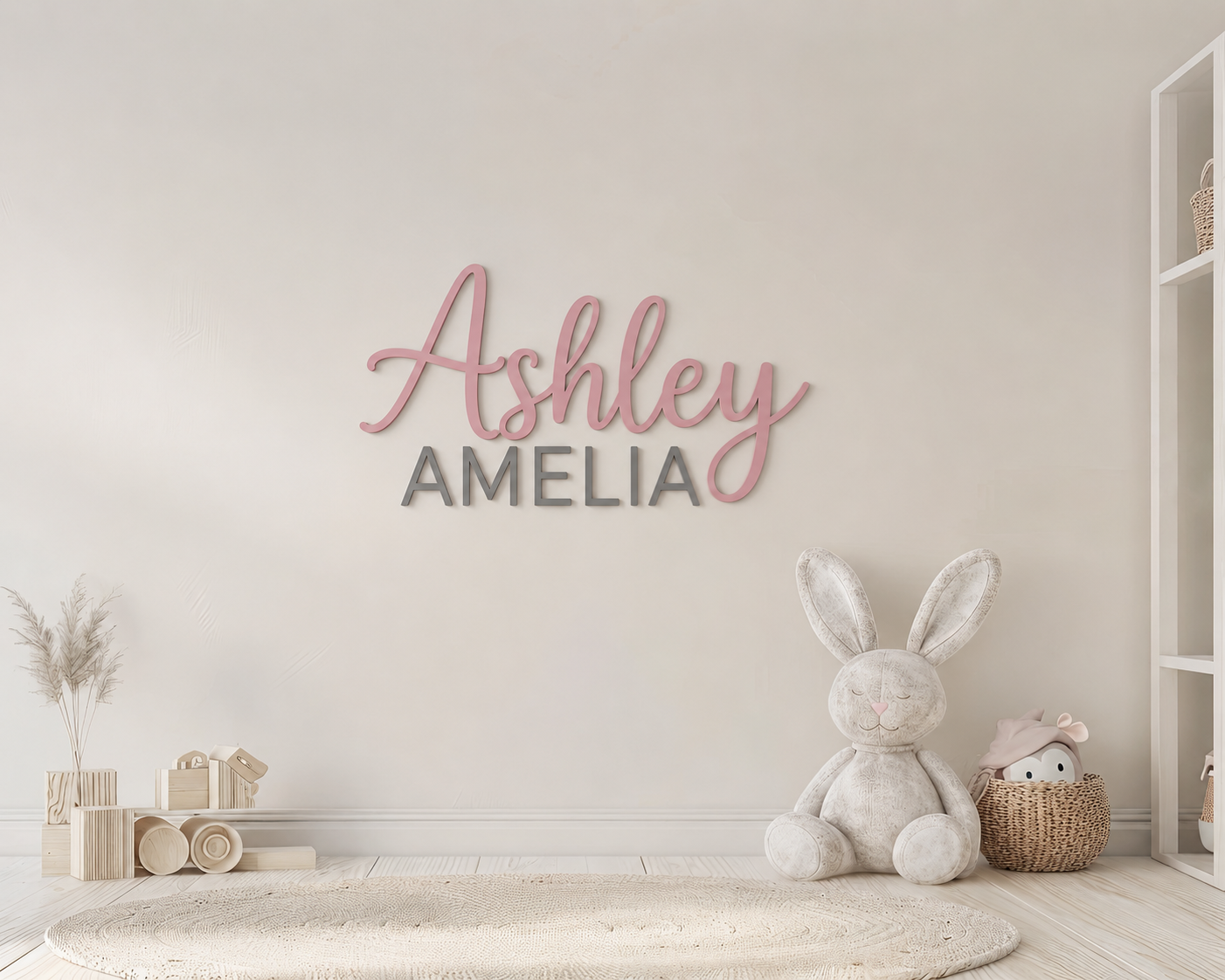Two-Name Nursery Wall Signs